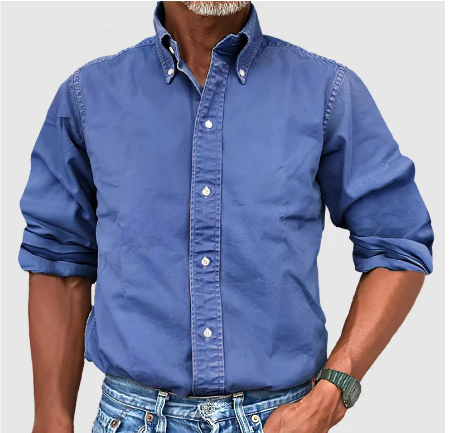 Levoire | Chemise À Col Boutonné Bleue