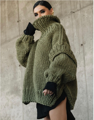 Levoire | Très Grand Pull Vert olive