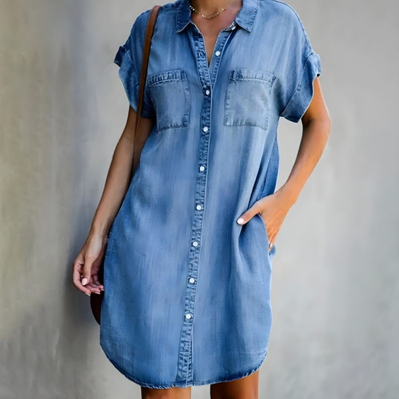 Levoire | Robe Classique Avec Revêtement Abdominal Bleu