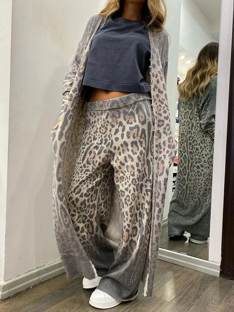 Levoire | Ensemble Pull-over et Pantalon Décontracté Gris