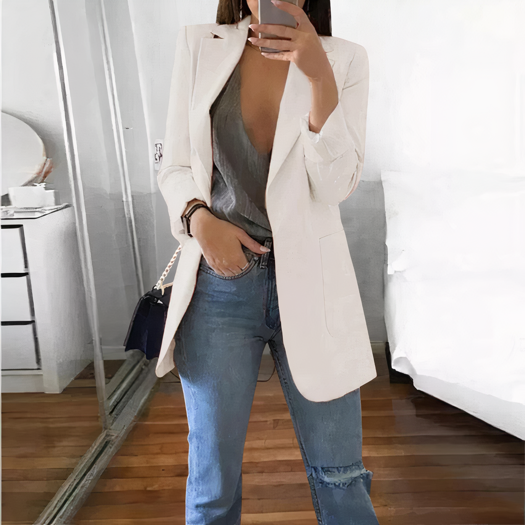 Levoire | Manteau Élégant Pour Femme | Long Blanc