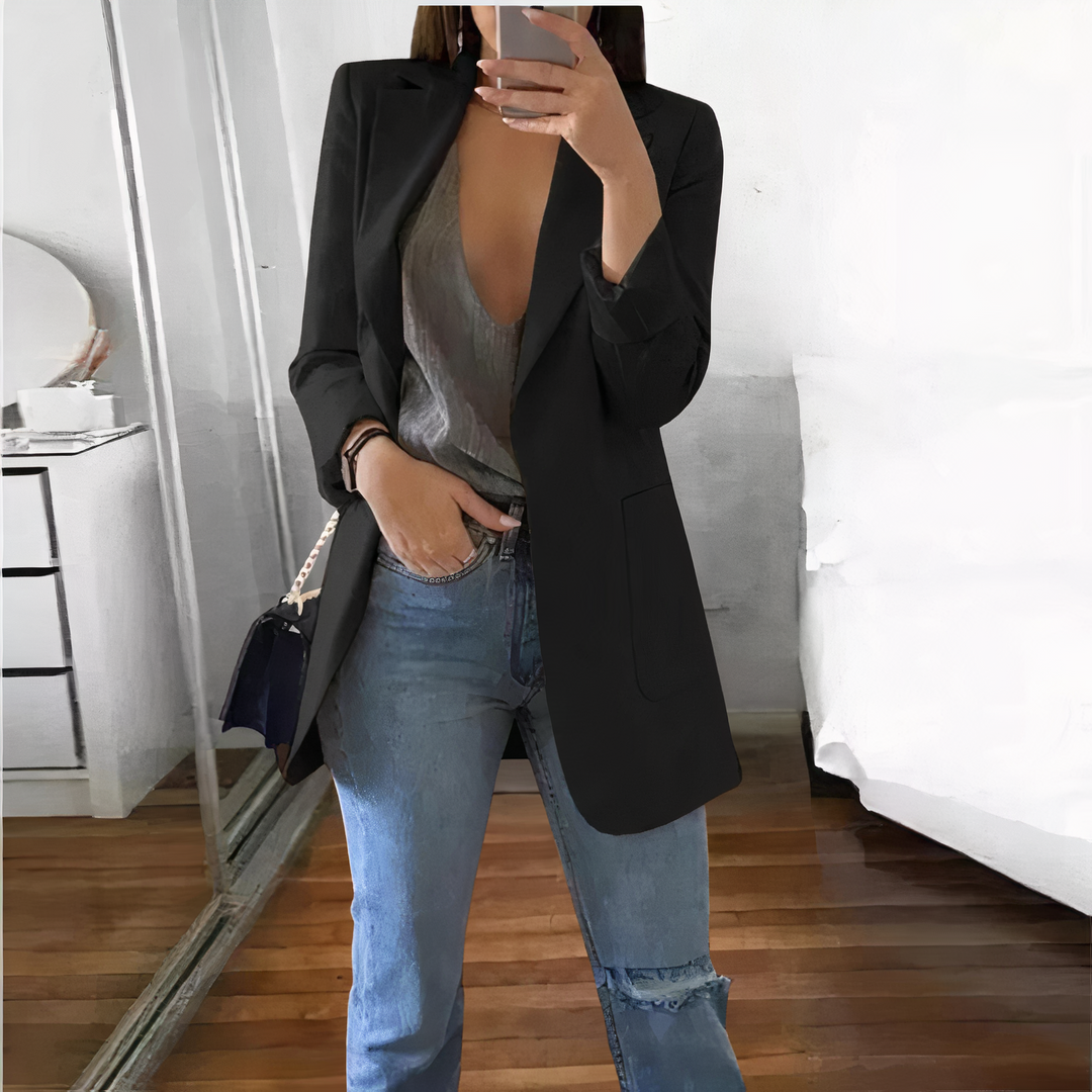 Levoire | Manteau Élégant Pour Femme | Long Noir