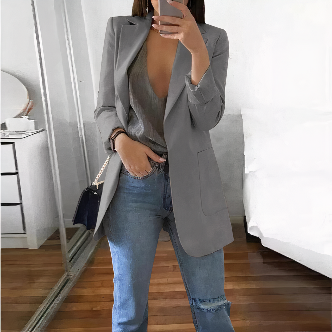 Levoire | Manteau Élégant Pour Femme | Long Gris