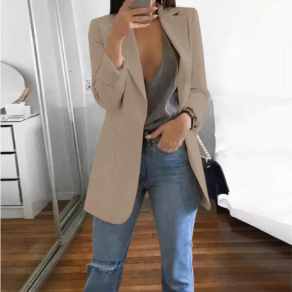Levoire | Manteau Élégant Pour Femme | Long Kaki