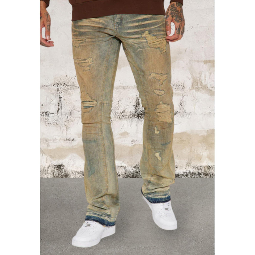 Levoire | Jeans Skinny Flare Ajustés Pour Hommes Linge bleu 32