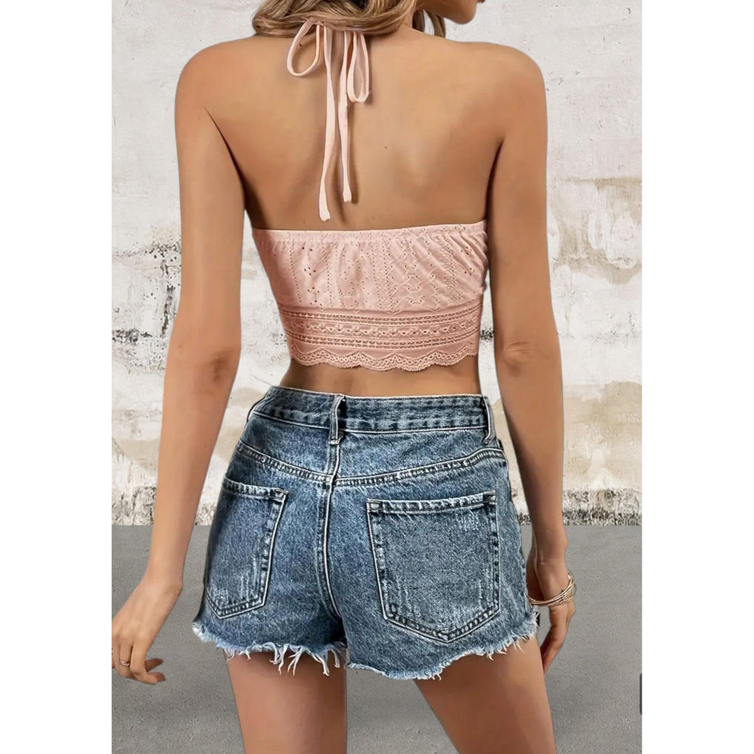Levoire | Robe Maxi Rose Sans Manches À Dos Ouvert