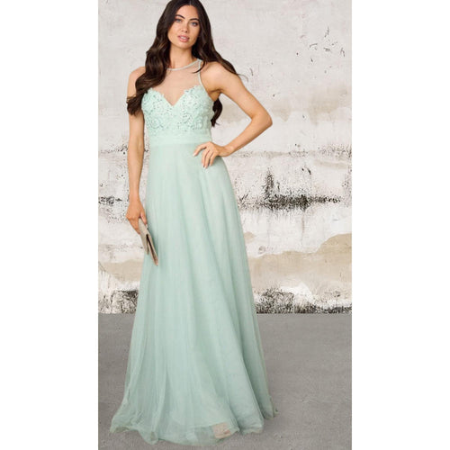 Levoire | Robe Maxi À Dos Ouvert Sans Manches En Broderie De Dentelle