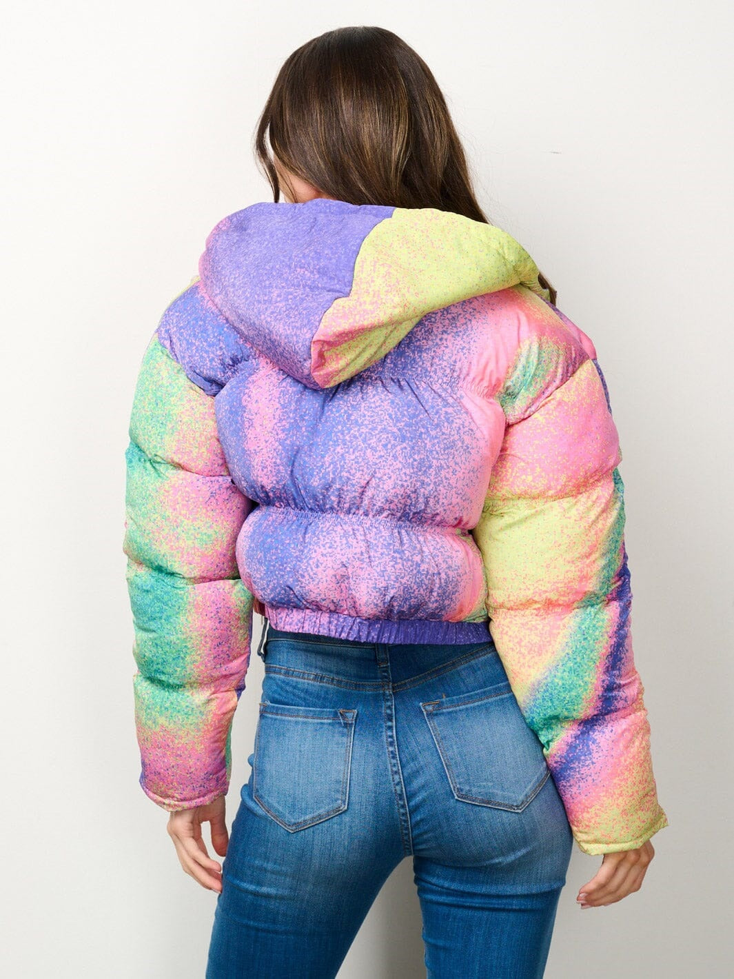Levoire | Femmes Manteau D'Hiver À Manches Longues Avec Fermeture Éclair, Veste Crop À Capuche