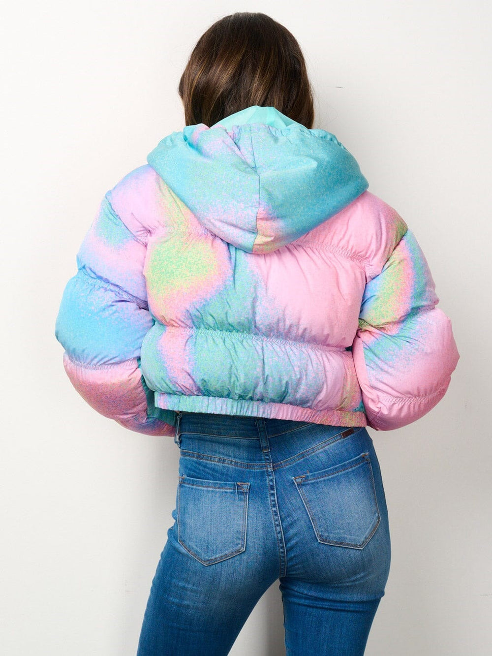 Levoire | Femmes Manteau D'Hiver À Manches Longues Avec Fermeture Éclair, Veste Crop À Capuche