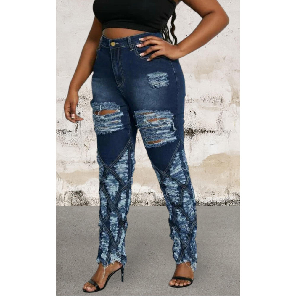 Levoire | Jean Skinny Déchiré Taille Haute Lavé Foncé