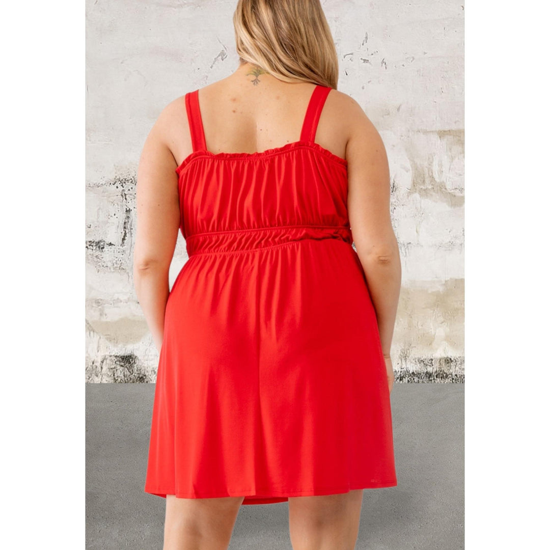 Levoire | Grande Taille Robe Bodycon Sans Manches Avec Imprimé Feuilles Midi Robe