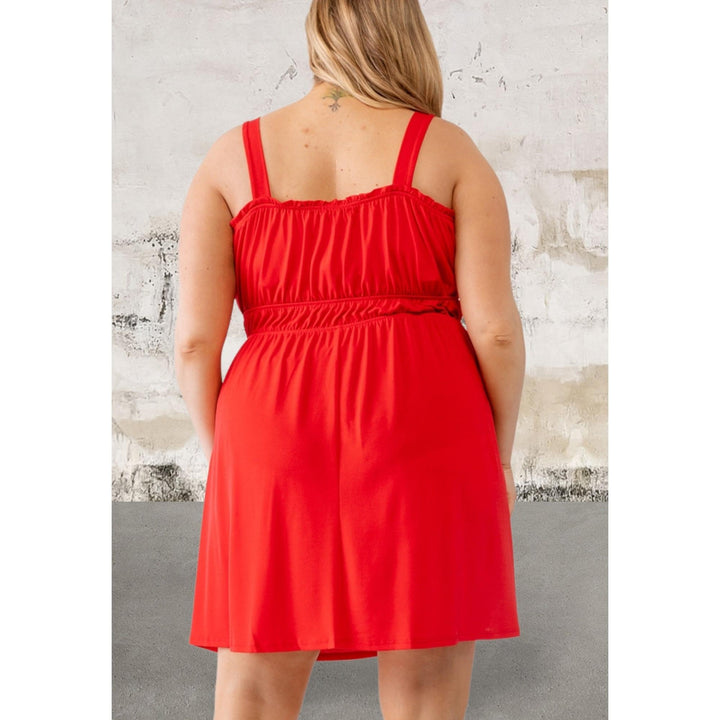 Levoire | Grande Taille Robe Bodycon Sans Manches Avec Imprimé Feuilles Midi Robe