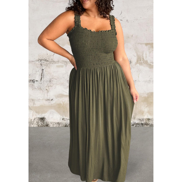 Levoire | Grande Taille Robe Maxi Sans Manches Verte Vert