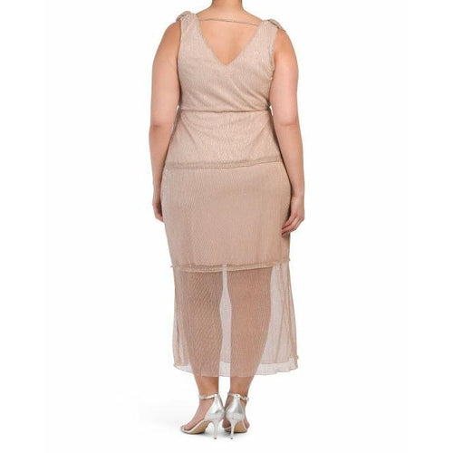 Levoire | Taille Plus Robe Midi Sans Manches Décolleté V