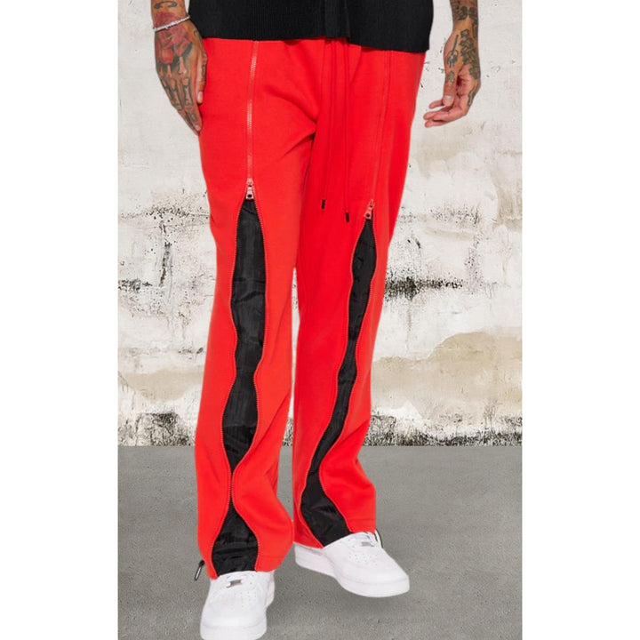 Levoire | Pantalon De Sport À Fermeture Éclair Avec Taille Élastique Pour Hommes Rot