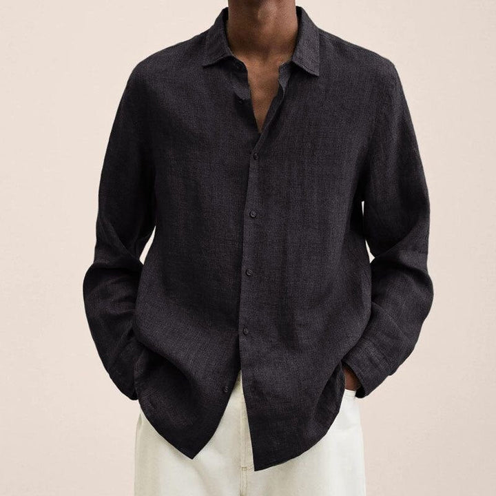 Levoire | Chemise Décontractée Pour Hommes En Coton À Manches Longues J