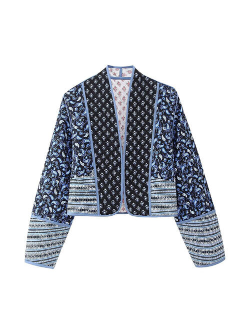 Levoire | veste en coton courte pour femmes Bleu