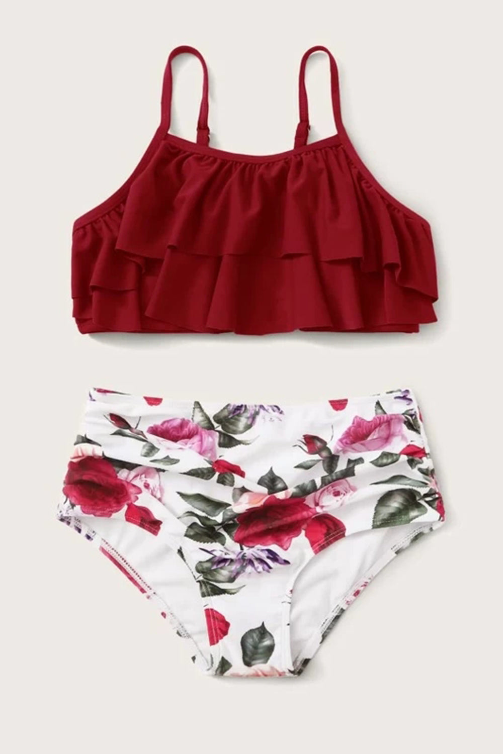 Levoire | Ensemble de Bikini à Volants à Fleurs
