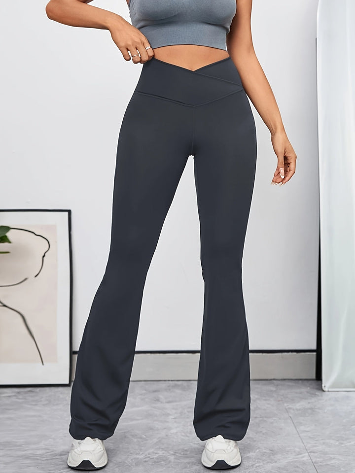 Levoire | Pantalon De Yoga Taille Haute Avec Design Croisé Gris