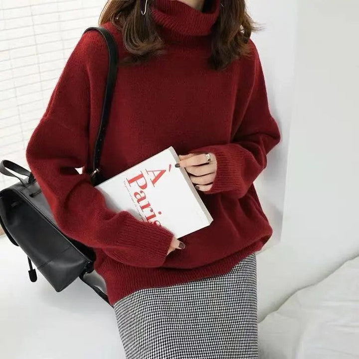 Levoire | Pull Élégant Col Roulé Rot
