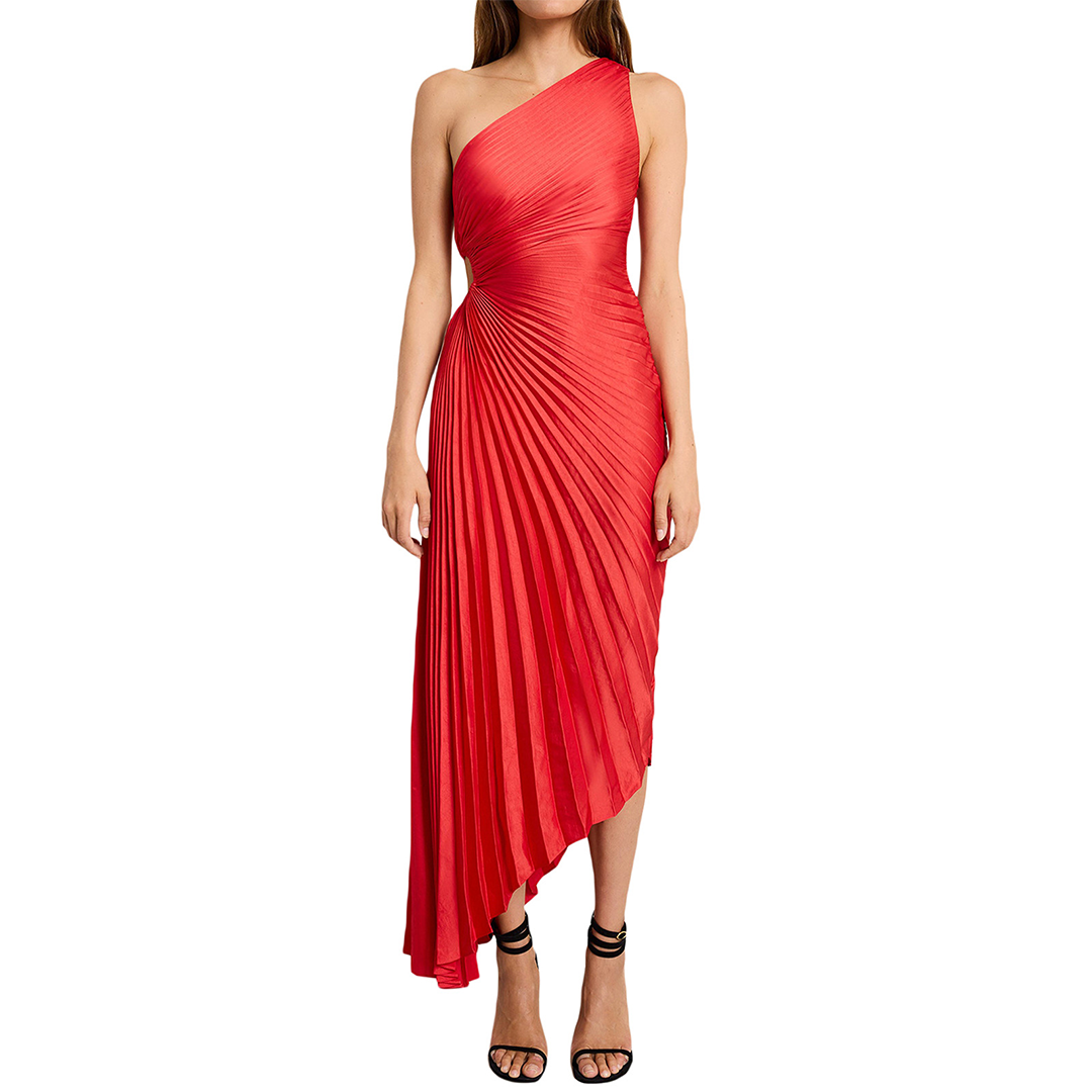 Levoire | Robe Plissée Asymétrique À Une Épaule Rot