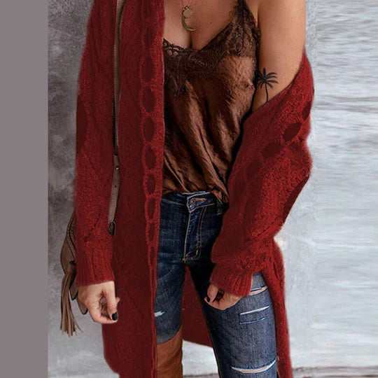 Levoire | Veste En Tricot À Capuche Moderne Rot