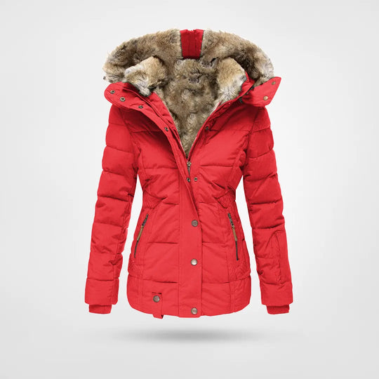Levoire - Veste d'hiver chaude et imperméable avec doublure intérieure et capuche Rot