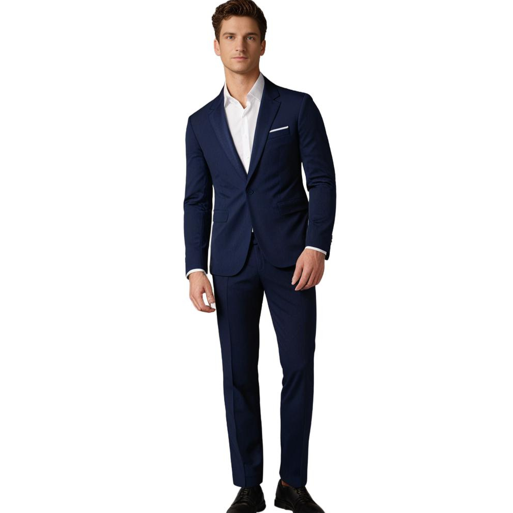 Levoire | Costume pour hommes avec veste et pantalons. Merinisinsininen
