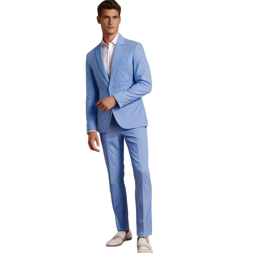 Levoire | Costume pour hommes avec veste et pantalons. Bleu clair