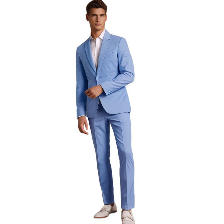 Levoire | Costume pour hommes avec veste et pantalons. Bleu clair