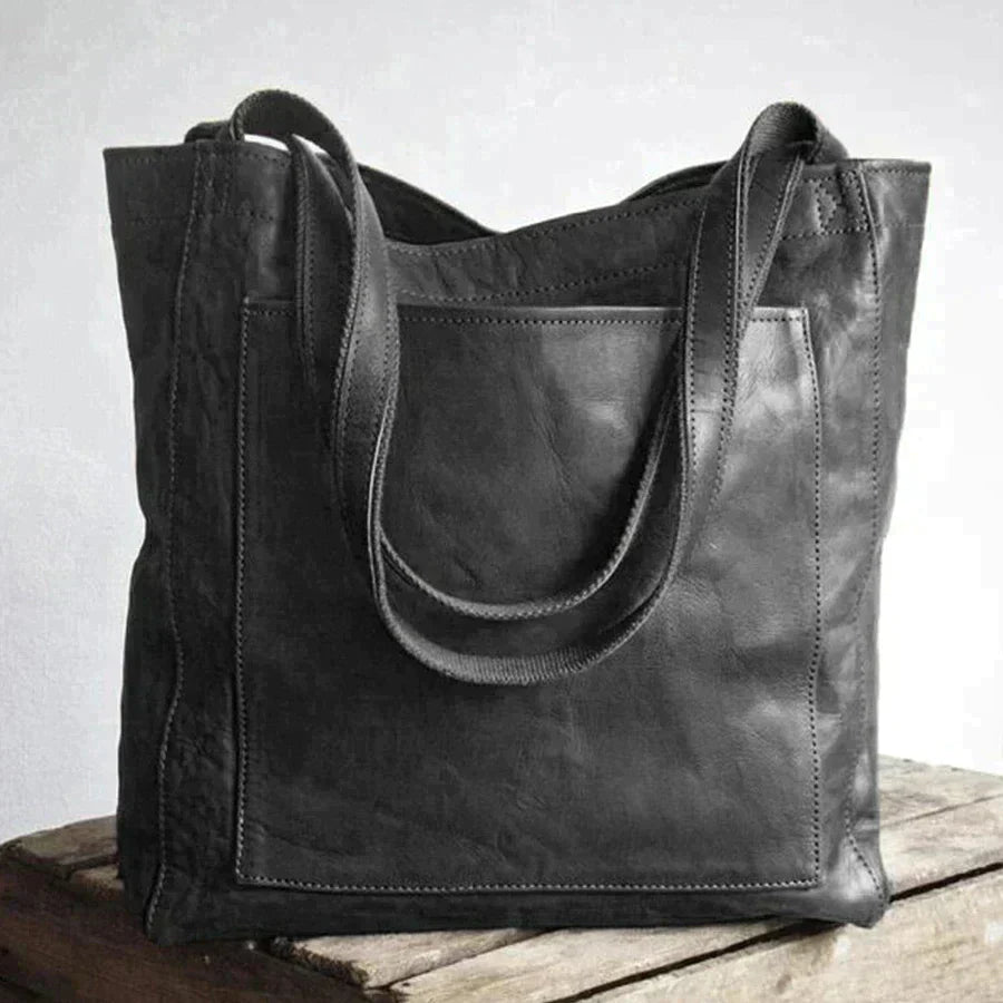 Levoire | Grand Sac En Cuir Noir