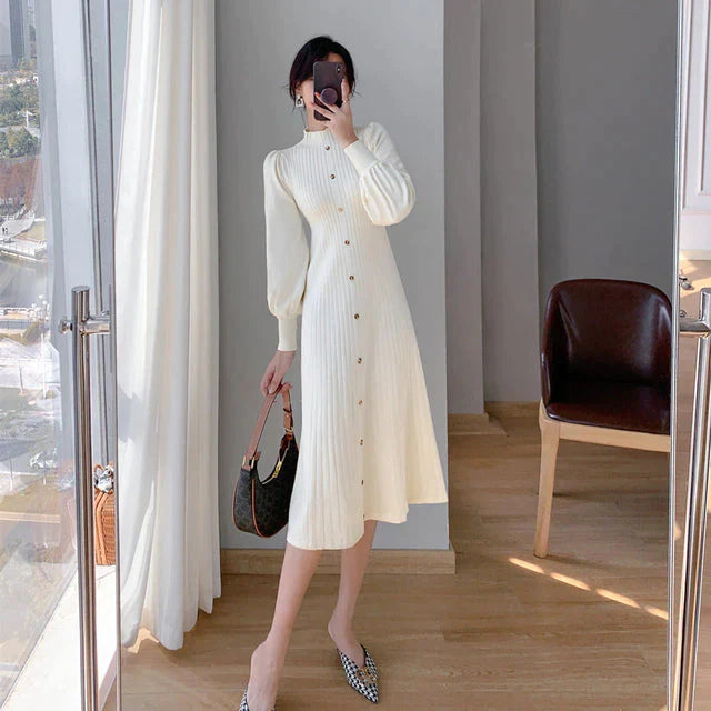 Levoire | Robe maxi en tricot Abricot