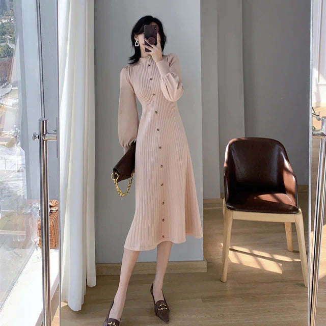 Levoire | Robe maxi en tricot Khaki