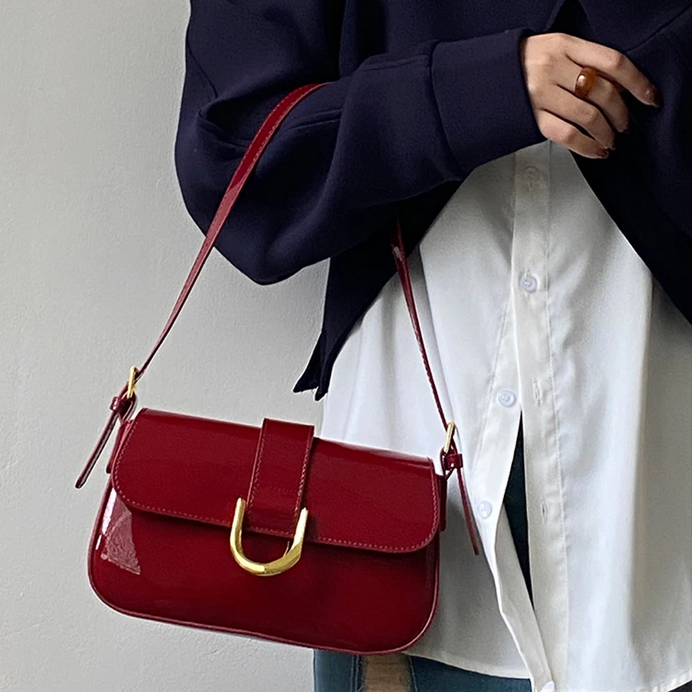 Levoire | Sac À Bandoulière En Cuir Rouge Rétro