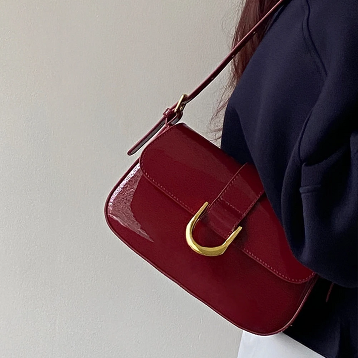 Levoire | Sac À Bandoulière En Cuir Rouge Rétro