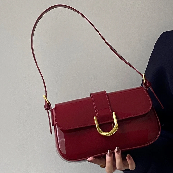 Levoire | Sac À Bandoulière En Cuir Rouge Rétro Rot 14*24CM