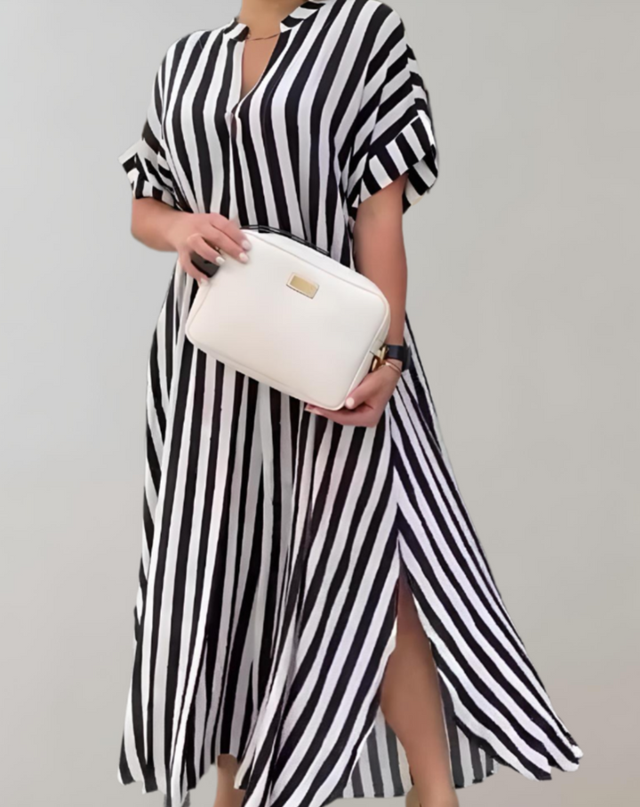 Levoire | Robe D'Été À Col En V Robe Légère Décontractée