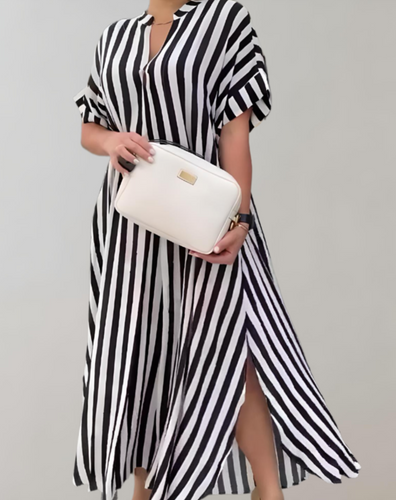 Levoire | Robe D'Été À Col En V Robe Légère Décontractée