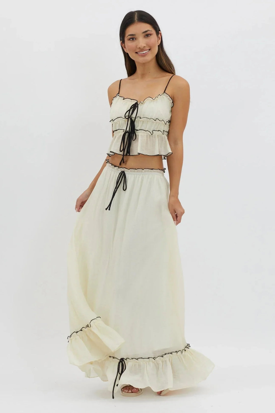 Levoire | Ensemble Top Maxi Manches Nouvelles Vêtements D'Été Ensemble Deux Pièces