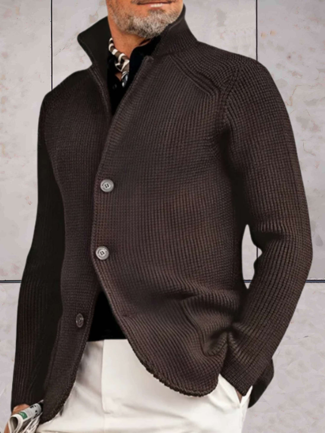 Levoire | Veste Cordura Avec Fermetures À Bouton Café
