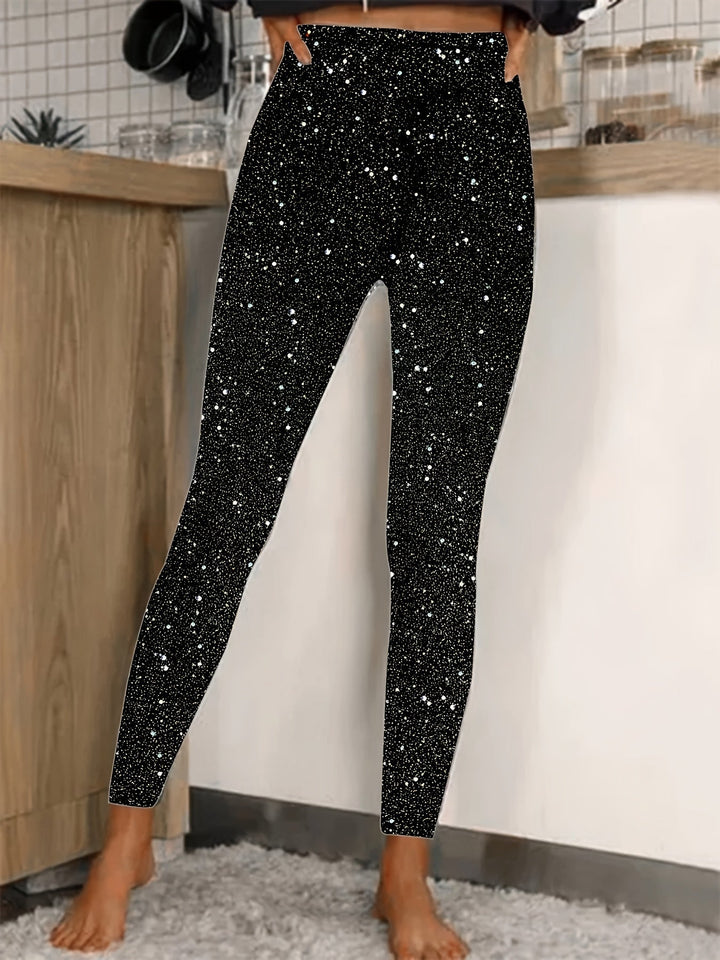 Levoire | Leggings Paillettes Haute Taille Brillantes & Confortables Noir