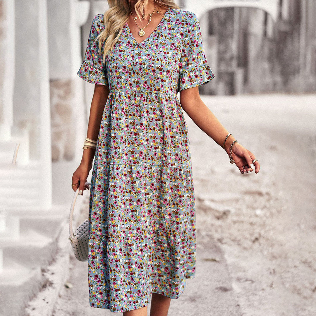 Levoire | Robe fleurie Bleu royal