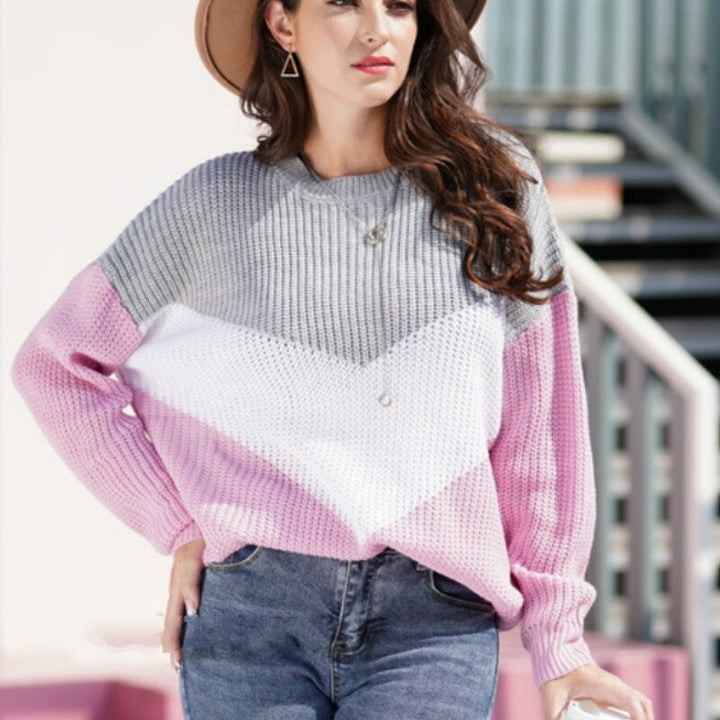 Levoire | Pull Ample À Col Rond Et Manches Longues Rosa
