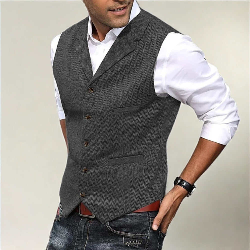 Levoire | Gilet Classique Pour Homme Gris