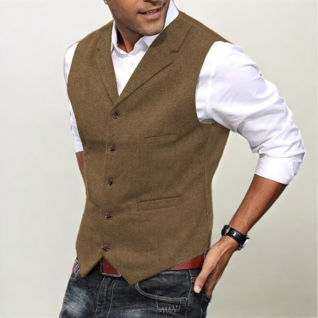 Levoire | Gilet Classique Pour Homme Marron