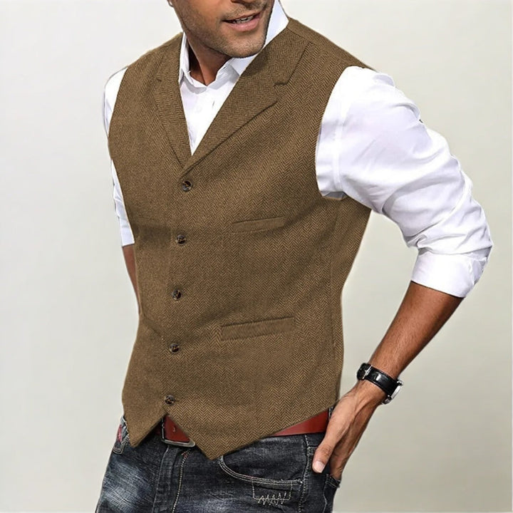 Levoire | Gilet Classique Pour Homme Marron