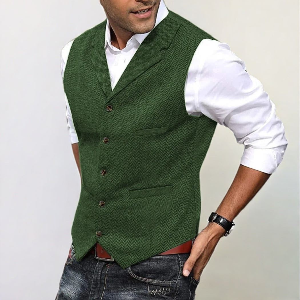Levoire | Gilet Classique Pour Homme Vert