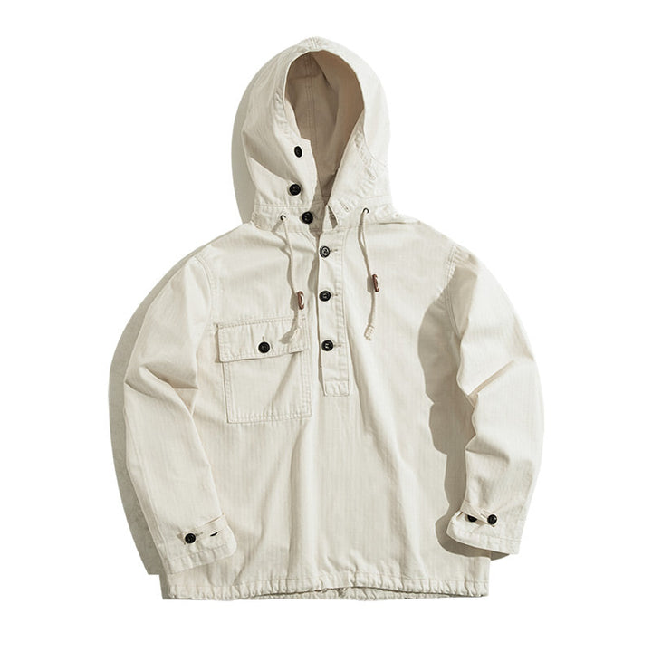 Levoire | Sweat À Capuche Extérieur Élégant Avec Des Détails Fonctionnels Crème