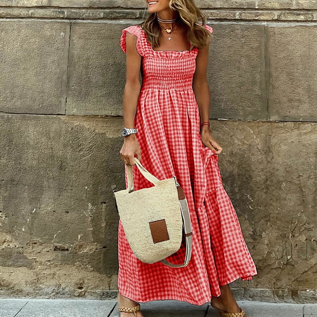 Levoire | Robe À Manches Longues À Carreaux Avec Poches Rot