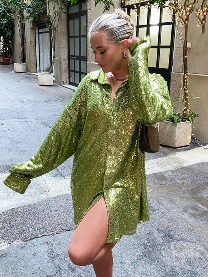 Levoire | T-Shirt À Paillettes Extra Long
